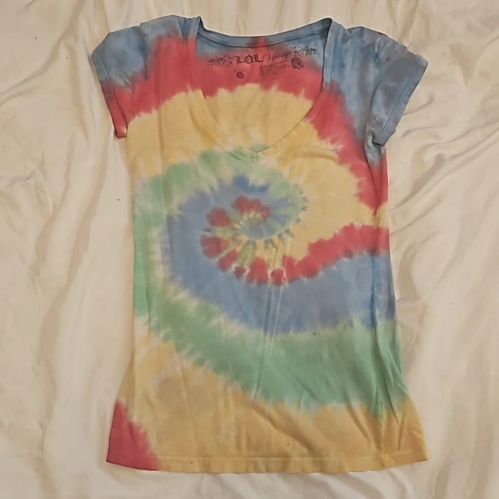 Y2K Vintage L.O.L. Tie-dye Junior Tee